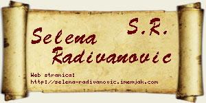 Selena Radivanović vizit kartica